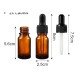 10ml Amber Glass Dropper Bottles - Set of 5