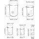 QWORK Borosilicate Glass Beaker Set - 5ml to 100ml (5 Pieces)