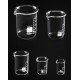 QWORK Borosilicate Glass Beaker Set - 5ml to 100ml (5 Pieces)