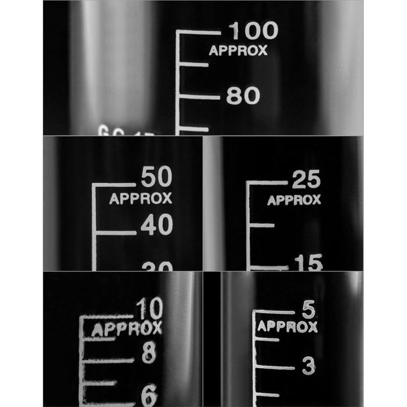 QWORK Borosilicate Glass Beaker Set - 5ml to 100ml (5 Pieces)