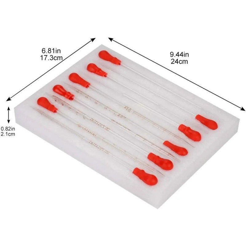 StonyLab Glass Dropper Pipettes - Set of 10 (0.5ml to 3ml) StonyLab Glass Dropper Pipettes - Set of 10 (0.5ml to 3ml)